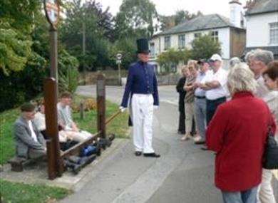 Costumed characters from St Peter's Village Tour