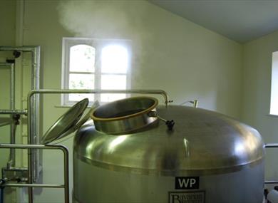 Inside the brewery