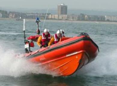 A Littlehampton Lifeboat in action