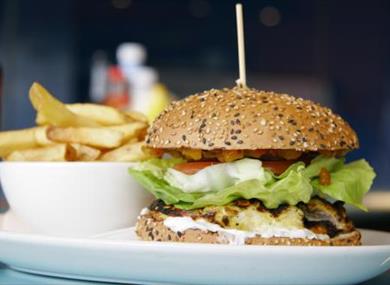 Burger at Giraffe