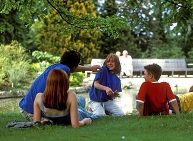 Image of a family at RHS Wisley in Surrey