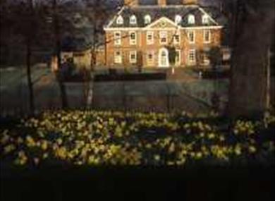 Squerryes Court Manor House and Gardens. The house and lake.