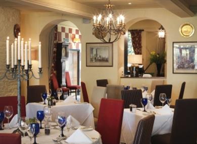 The Dining Room of The Bay Tree Hotel in Burford