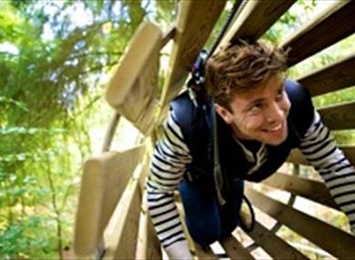 Aerial Tunnel at Go Ape, Buckinghamshire