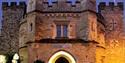 Exterior of Buckingham Old Gaol at dusk