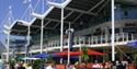 Waterfront bars and restaurants at Gunwharf Quays