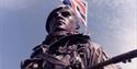 Falklands Yomper, proud symbol of Marines history