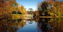 Chinese Bridge in Autumn at Painshill