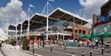 Waterfront bars and restaurants at Gunwharf Quays