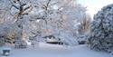 Holly House in snow