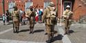 Re-enactors outside The Royal Green Jackets (Rifles) Museum
