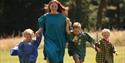 Rockbourne Roman Villa children running