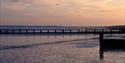 Beach at sunset, Bognor Regis, West Sussex