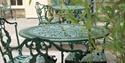 Courtyard tables at Blenheim Buttery at Woodstock