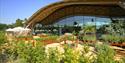 The Savill Building with plant sales in foreground