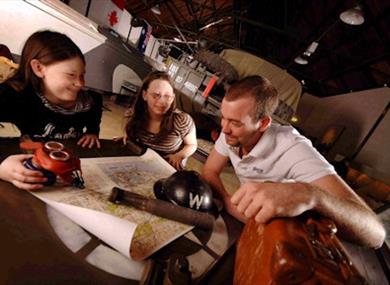 D-Day Museum children with maps